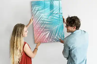 Magnettafel beschreibbar mit Palmenblätter-Motiv