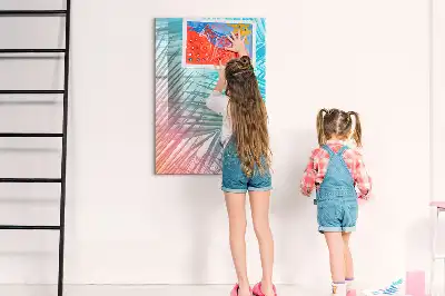 Magnettafel beschreibbar mit Palmenblätter-Motiv