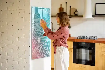 Magnettafel beschreibbar mit Palmenblätter-Motiv