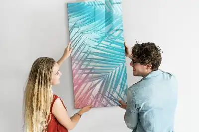 Magnettafel beschreibbar mit Palmenblätter-Motiv