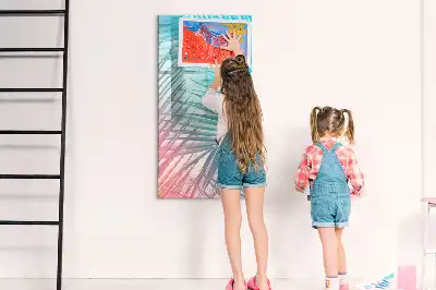 Magnettafel beschreibbar mit Palmenblätter-Motiv