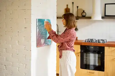 Magnettafel beschreibbar mit Palmenblätter-Motiv