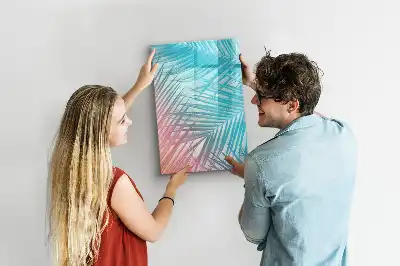 Magnettafel beschreibbar mit Palmenblätter-Motiv