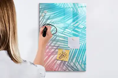 Magnettafel beschreibbar mit Palmenblätter-Motiv