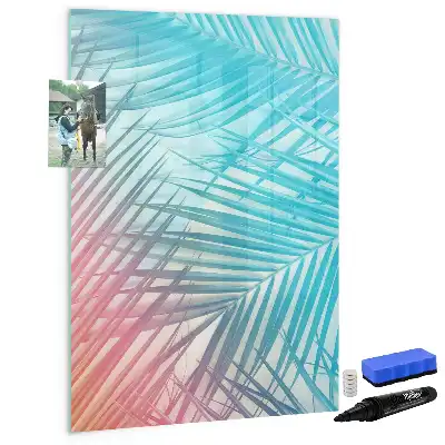 Magnettafel beschreibbar mit Palmenblätter-Motiv