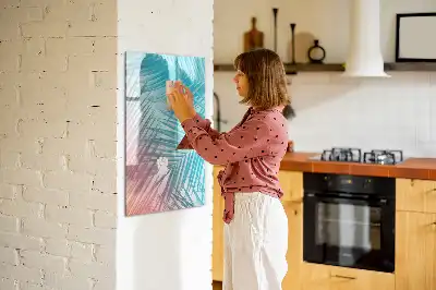 Magnettafel beschreibbar mit Palmenblätter-Motiv