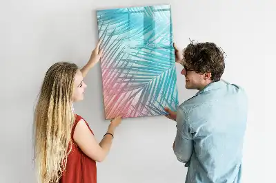 Magnettafel beschreibbar mit Palmenblätter-Motiv