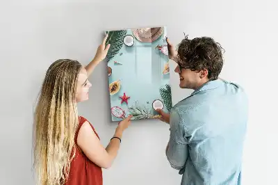 Magnettafel zum Schreiben Motiv Sommerkomposition