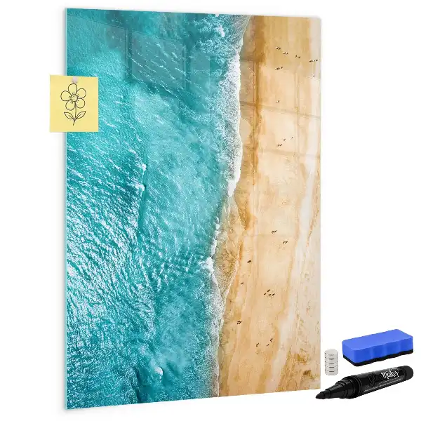 Beschreibbare Magnettafel mit Meeresstrand Motiv