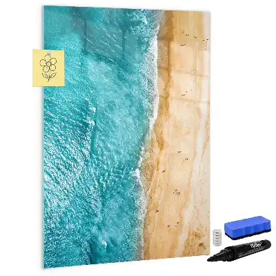 Beschreibbare Magnettafel mit Meeresstrand Motiv