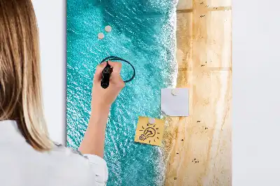 Beschreibbare Magnettafel mit Meeresstrand Motiv