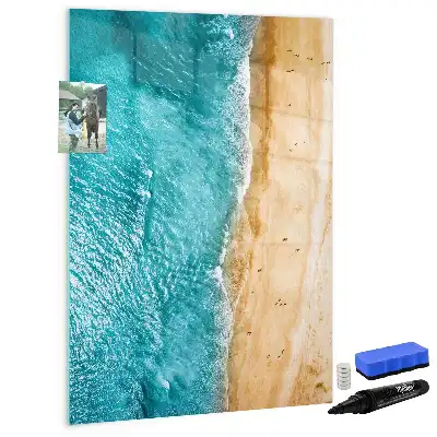 Beschreibbare Magnettafel mit Meeresstrand Motiv