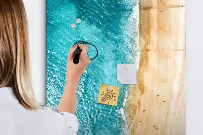 Beschreibbare Magnettafel mit Meeresstrand Motiv