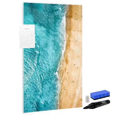 Beschreibbare Magnettafel mit Meeresstrand Motiv