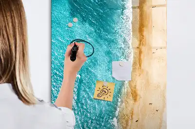 Beschreibbare Magnettafel mit Meeresstrand Motiv