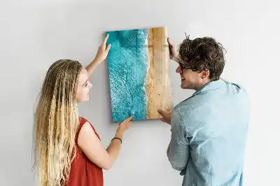 Beschreibbare Magnettafel mit Meeresstrand Motiv