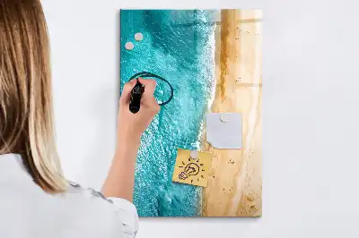 Beschreibbare Magnettafel mit Meeresstrand Motiv