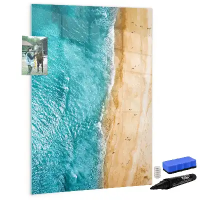 Beschreibbare Magnettafel mit Meeresstrand Motiv