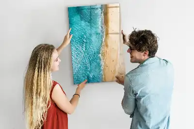 Beschreibbare Magnettafel mit Meeresstrand Motiv
