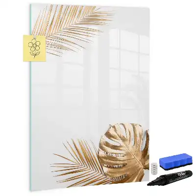 Magnettafel zum Beschreiben Design Goldene Blätter