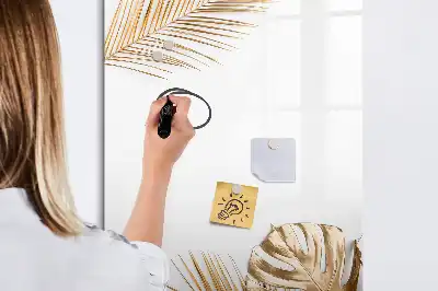 Magnettafel zum Beschreiben Design Goldene Blätter