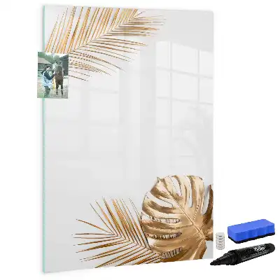 Magnettafel zum Beschreiben Design Goldene Blätter