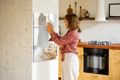Magnettafel zum Beschreiben Design Goldene Blätter