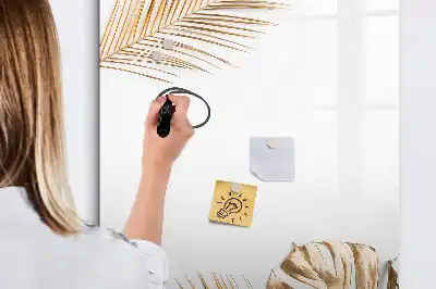 Magnettafel zum Beschreiben Design Goldene Blätter