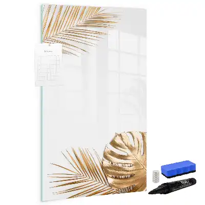 Magnettafel zum Beschreiben Design Goldene Blätter