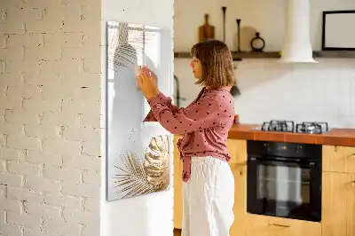 Magnettafel zum Beschreiben Design Goldene Blätter