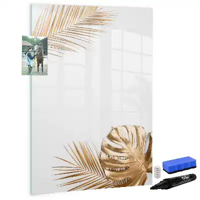 Magnettafel zum Beschreiben Design Goldene Blätter