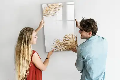 Magnettafel zum Beschreiben Design Goldene Blätter