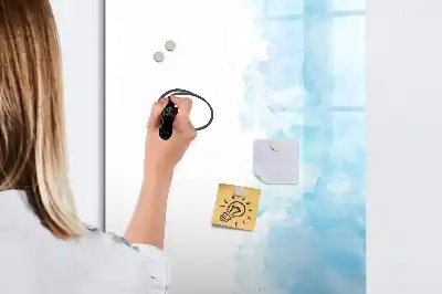 Magnettafel beschreibbar im Design Aquarellflecken