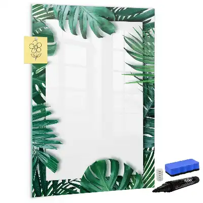 Magnettafel Monstera beschreibbar mit Rahmen