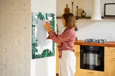 Magnettafel Monstera beschreibbar mit Rahmen