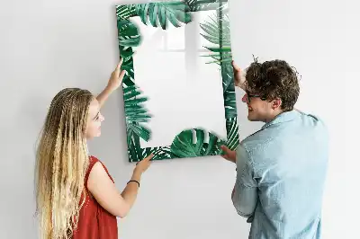 Magnettafel Monstera beschreibbar mit Rahmen