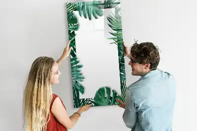 Magnettafel Monstera beschreibbar mit Rahmen