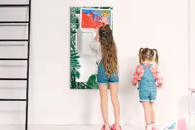 Magnettafel Monstera beschreibbar mit Rahmen