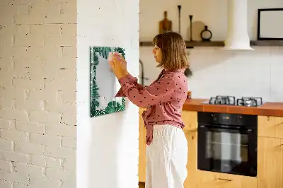 Magnettafel Monstera beschreibbar mit Rahmen