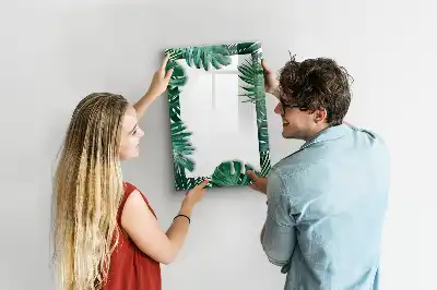Magnettafel Monstera beschreibbar mit Rahmen