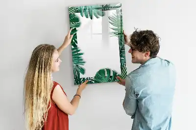 Magnettafel Monstera beschreibbar mit Rahmen