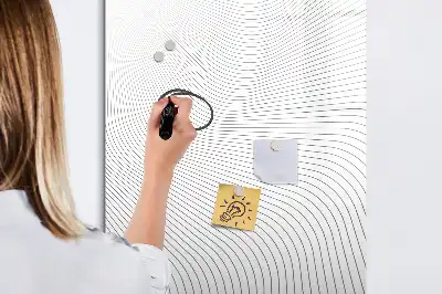 Beschreibbare Magnettafel mit grauem Liniendesign