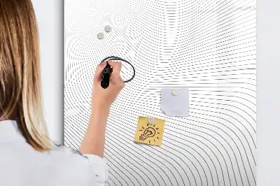 Beschreibbare Magnettafel mit grauem Liniendesign