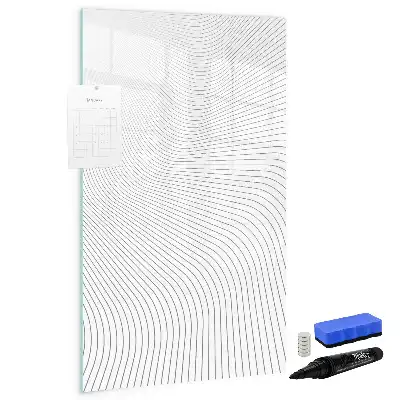 Beschreibbare Magnettafel mit grauem Liniendesign