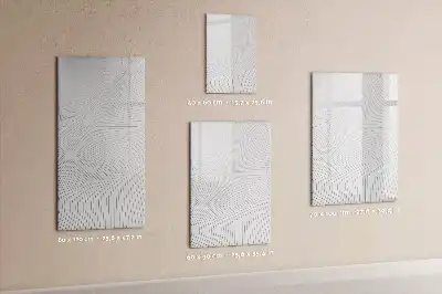 Beschreibbare Magnettafel mit grauem Liniendesign