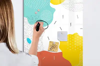 Magnettafel zum Schreiben bunte Kritzeleien