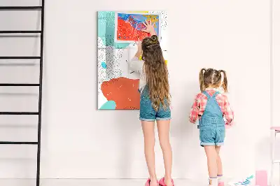 Magnettafel zum Schreiben bunte Kritzeleien