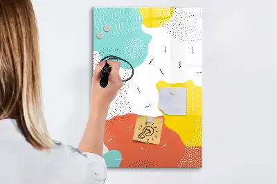 Magnettafel zum Schreiben bunte Kritzeleien