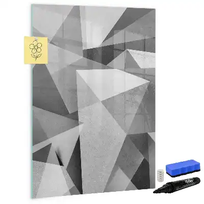 Magnettafel zum Schreiben mit geometrischer Abstraktion