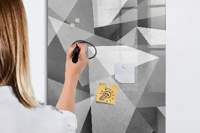 Magnettafel zum Schreiben mit geometrischer Abstraktion